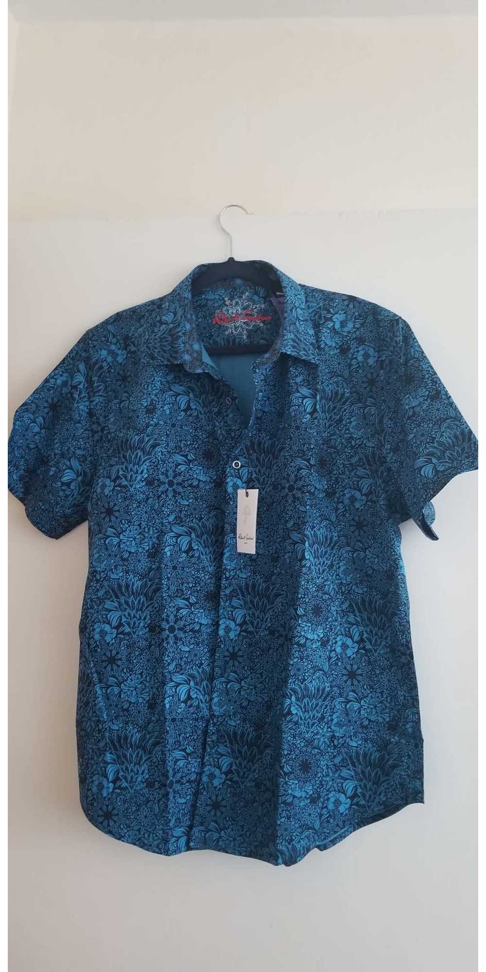 Robert Graham Blue Black Floral Shirt - image 2