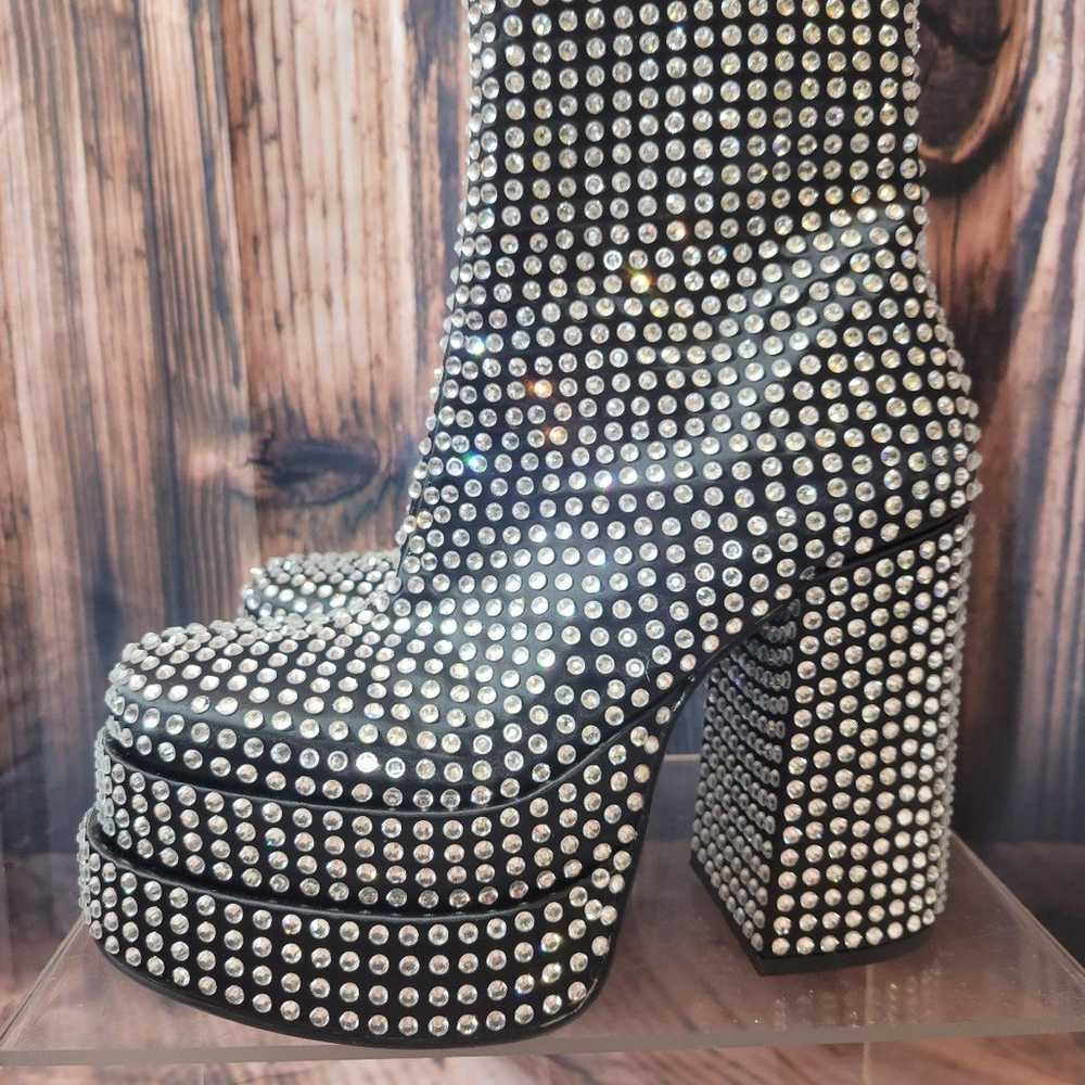 Steve Madden Rhinestone Cobra Boots Size 8 - image 2