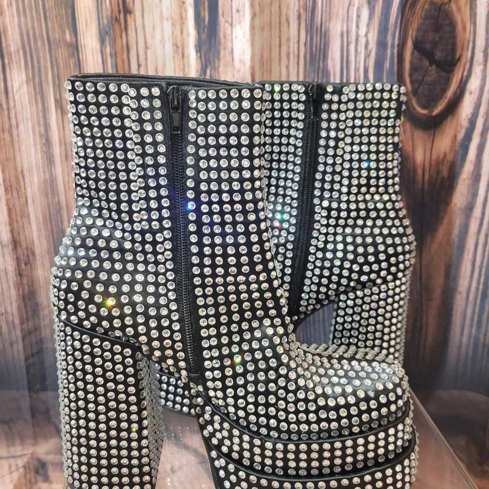 Steve Madden Rhinestone Cobra Boots Size 8 - image 3