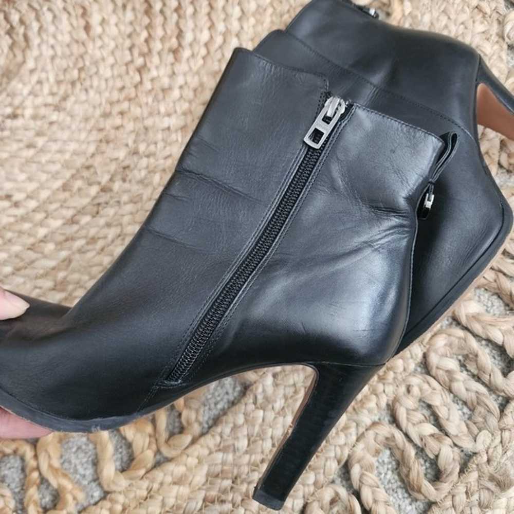 Coach Jemma Black Leather Stacked Heel Side Zippe… - image 9