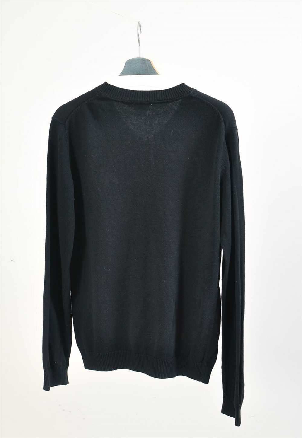 Vintage 00s PUMA V neck jumper in black - image 2