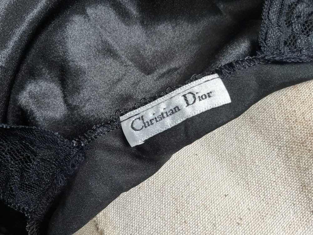 Dior vintage black christian dior lingerie slip - image 7