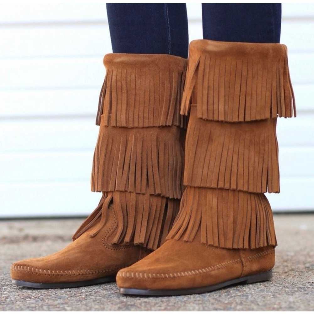 Minnetonka Moccasins 1632 | Brown Suede Festival … - image 1