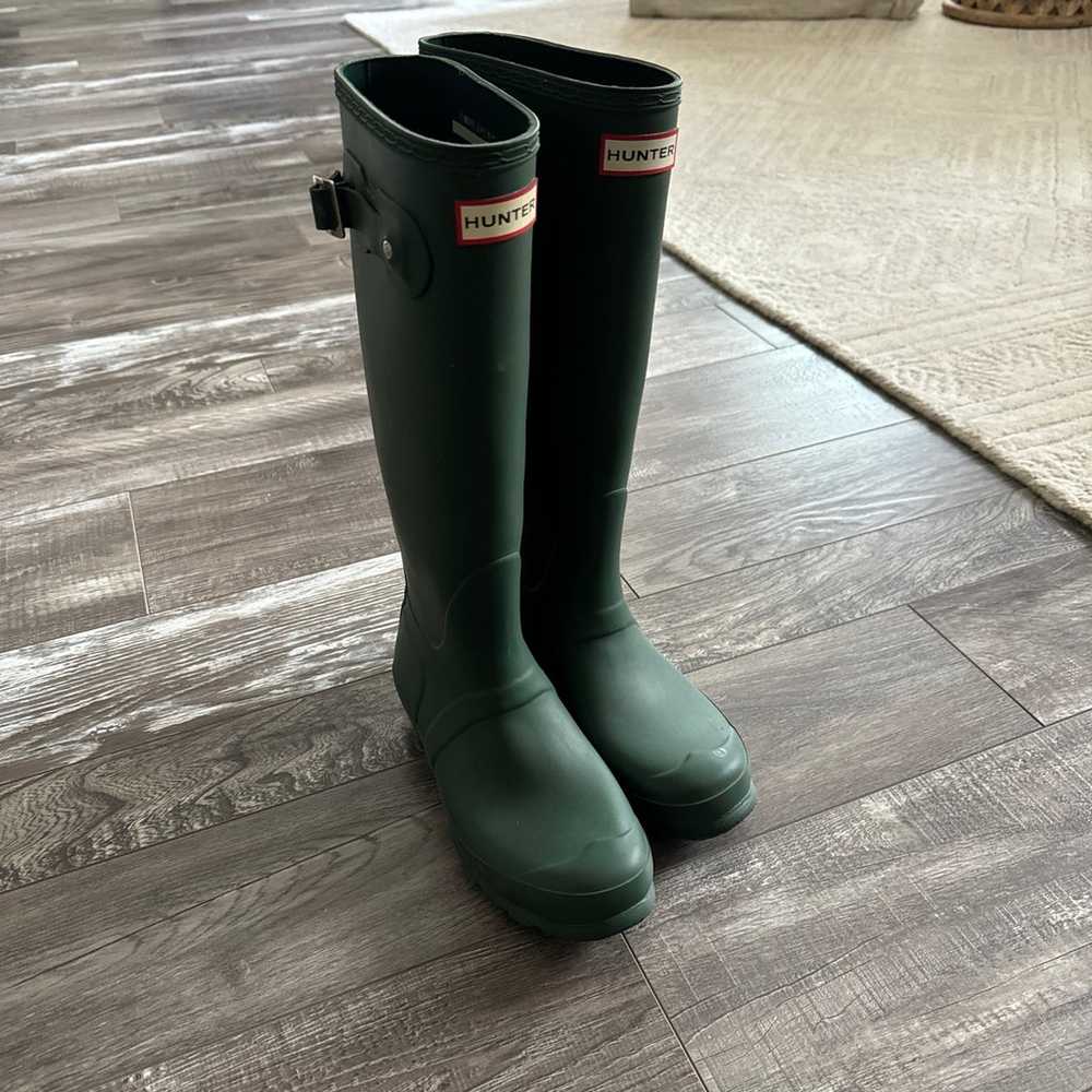 $175 Hunter Original Tall Boots Green size 38 US … - image 2