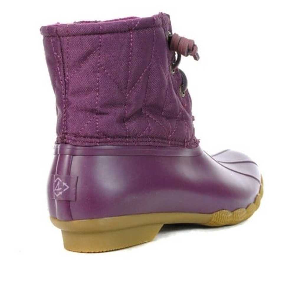 Sperry Women’s Saltwater Purple Duck Boots size 9… - image 2