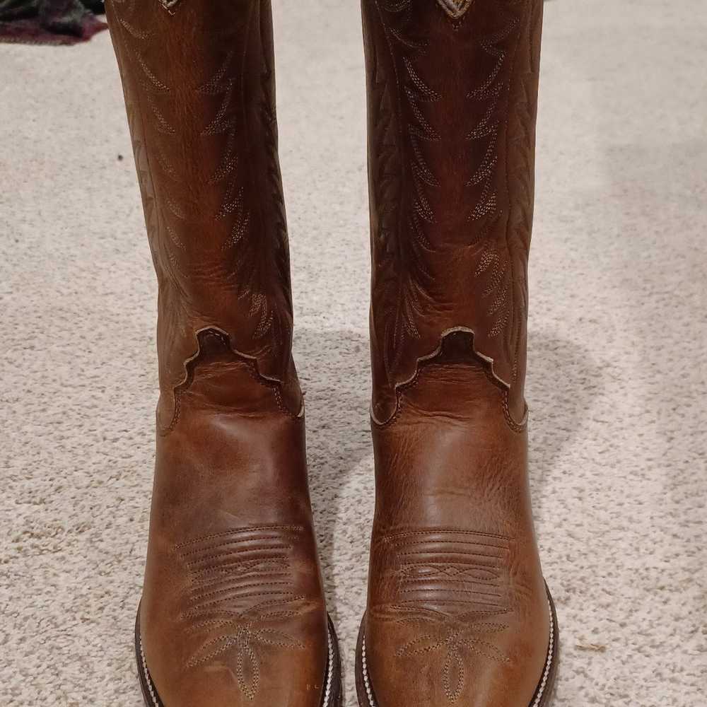 Women's Leather Justin Apache Cowgirl Boots Size … - image 5