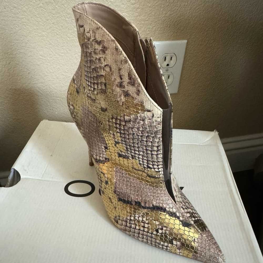 Gold snakeskin boots / heels - image 1