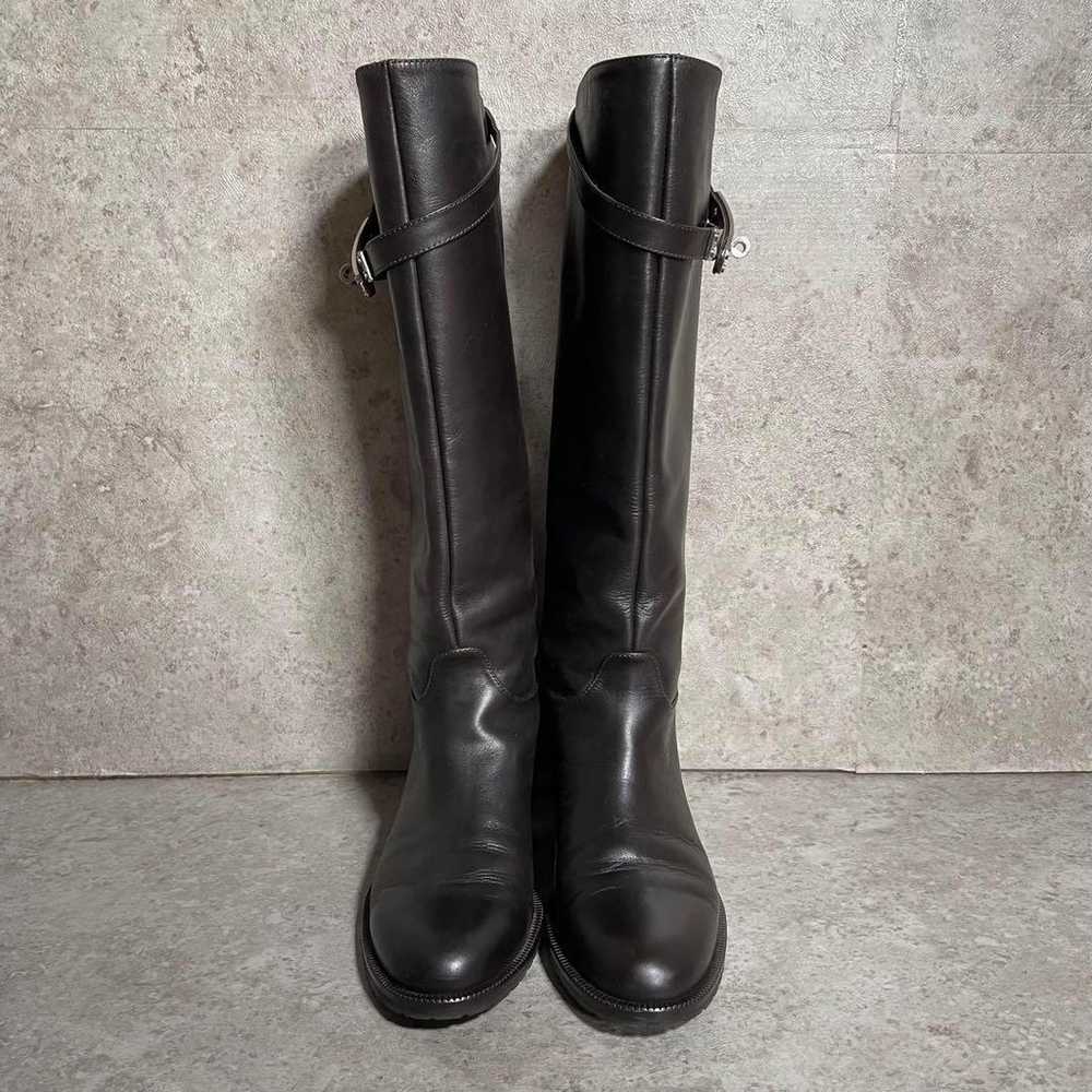 Italian made, unused Dyva long boots with straps.… - image 3