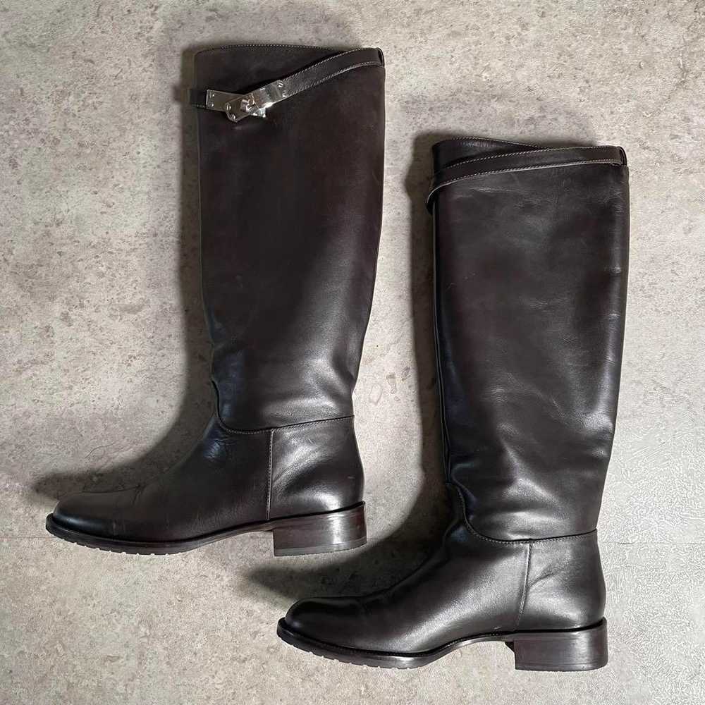 Italian made, unused Dyva long boots with straps.… - image 8