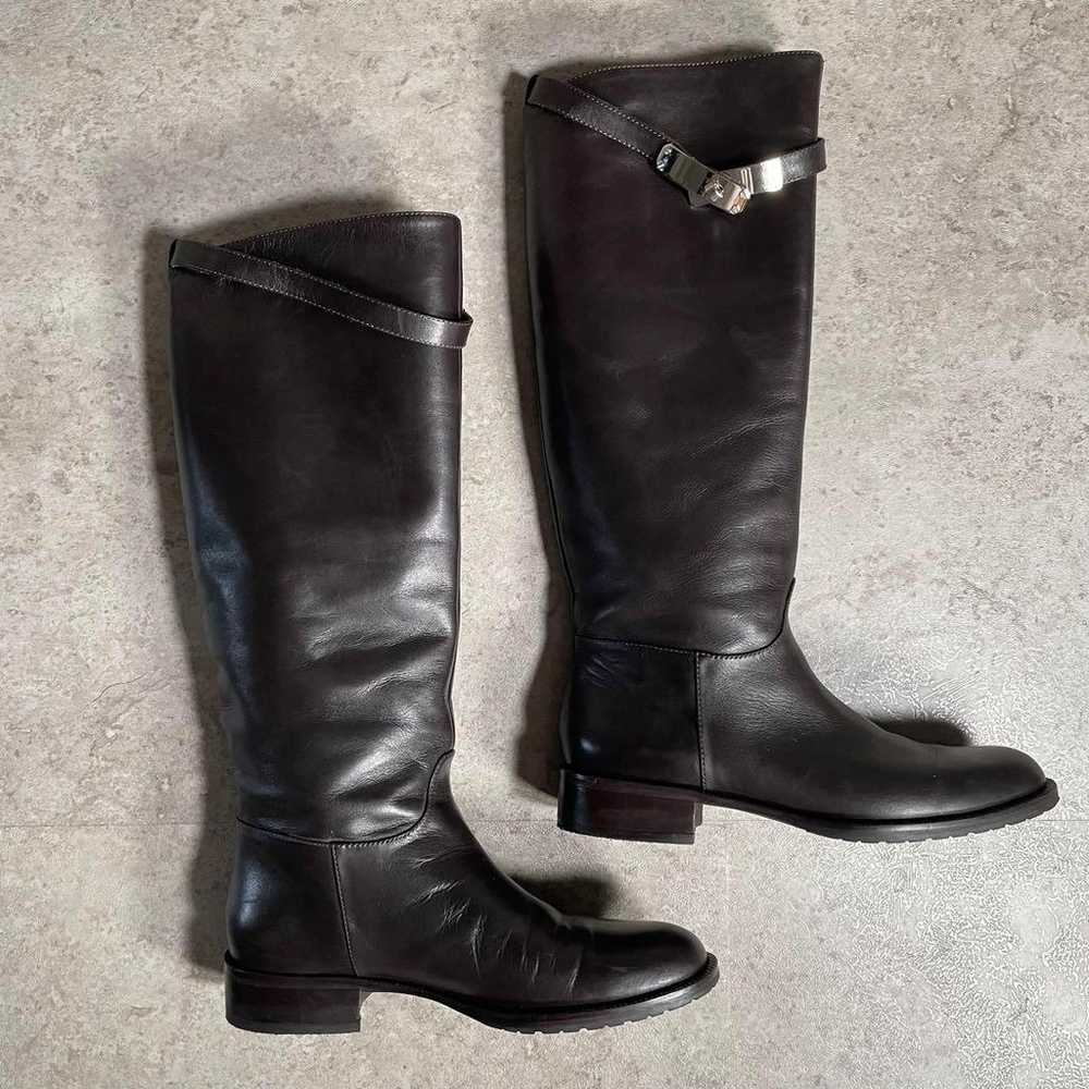 Italian made, unused Dyva long boots with straps.… - image 9