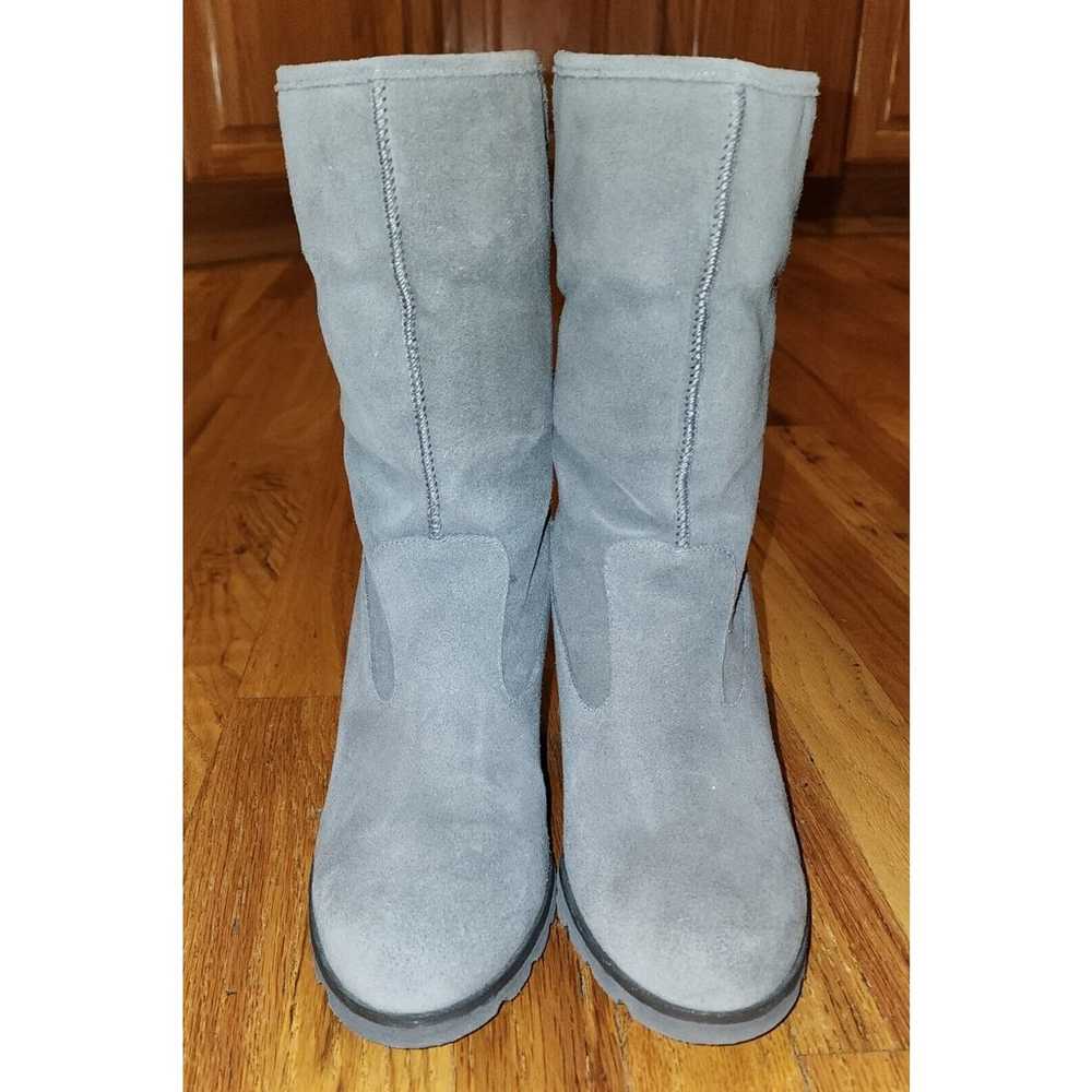 UGG Kyra Gray Wedge Boot Women Size 10 Fold Over … - image 3