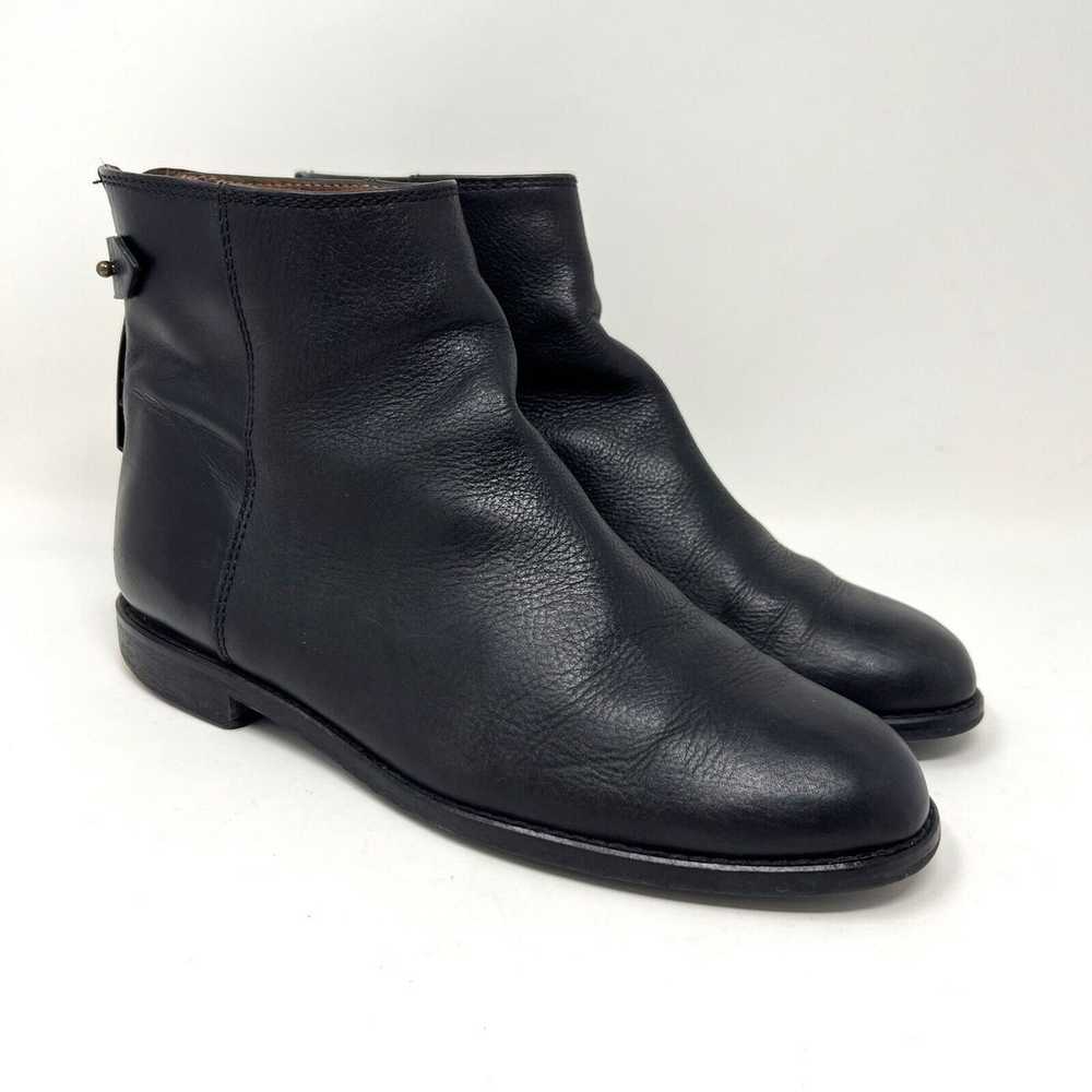 Madewell Hayes Boots Pebbled Black Leather Zip Bo… - image 1