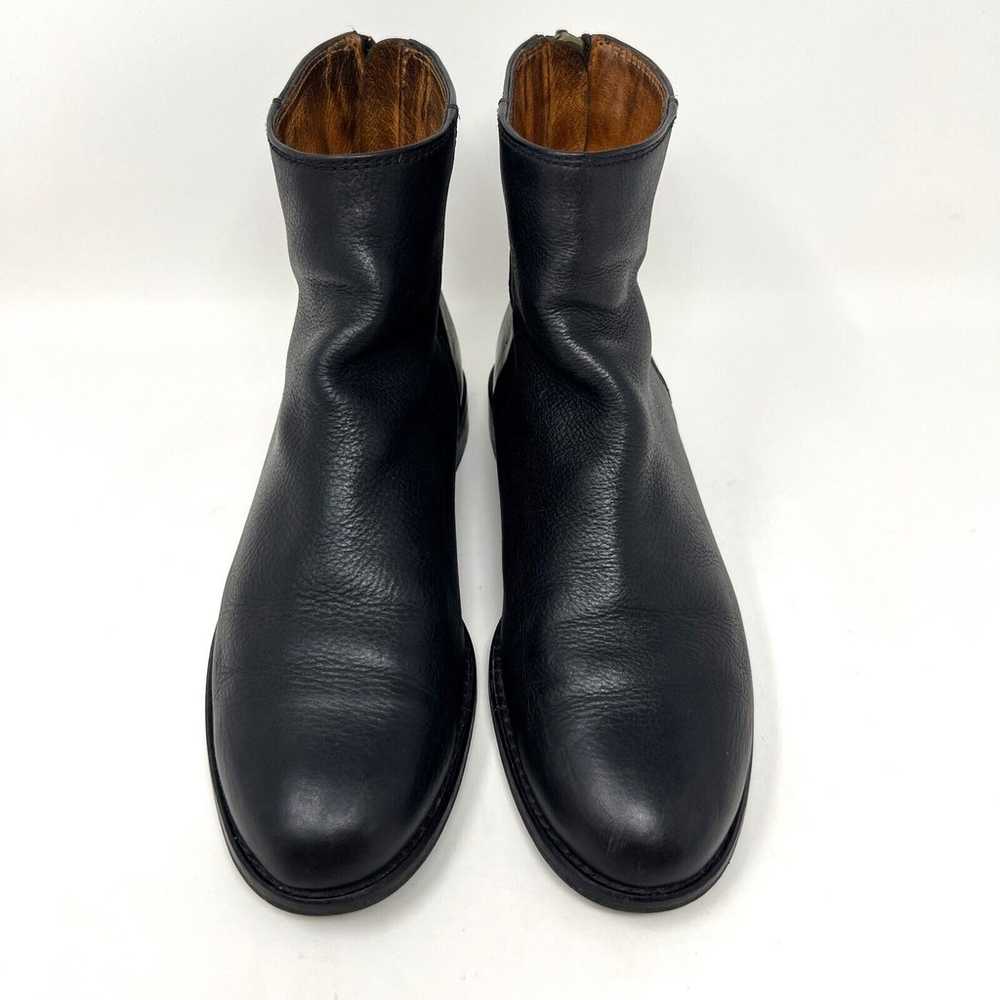 Madewell Hayes Boots Pebbled Black Leather Zip Bo… - image 4