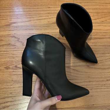 Marc Fisher Miggi Ankle Bootie In Black Leather 6