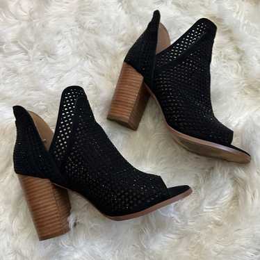 Very G black sparkly peep toe/bootie sandals