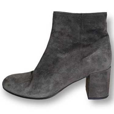 Vince Blakely Bootie Steel Gray Suede Leather Rou… - image 1