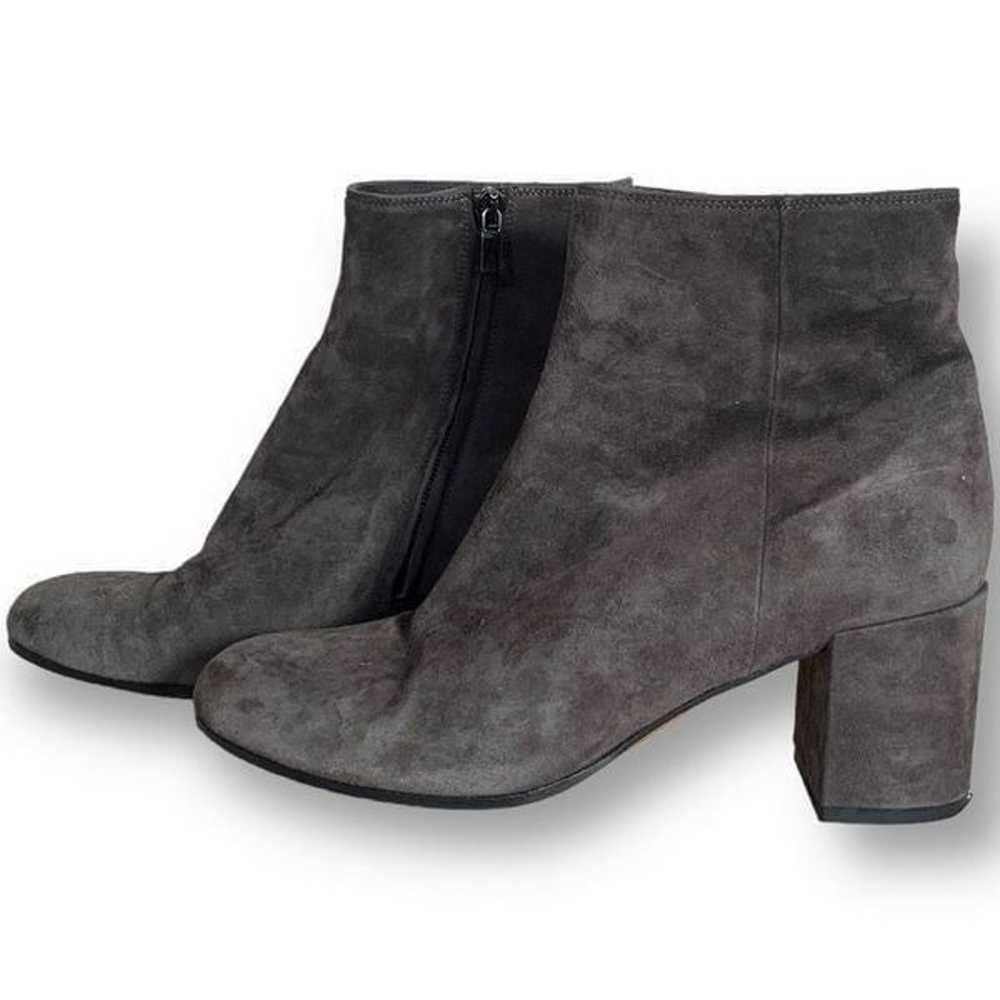 Vince Blakely Bootie Steel Gray Suede Leather Rou… - image 2