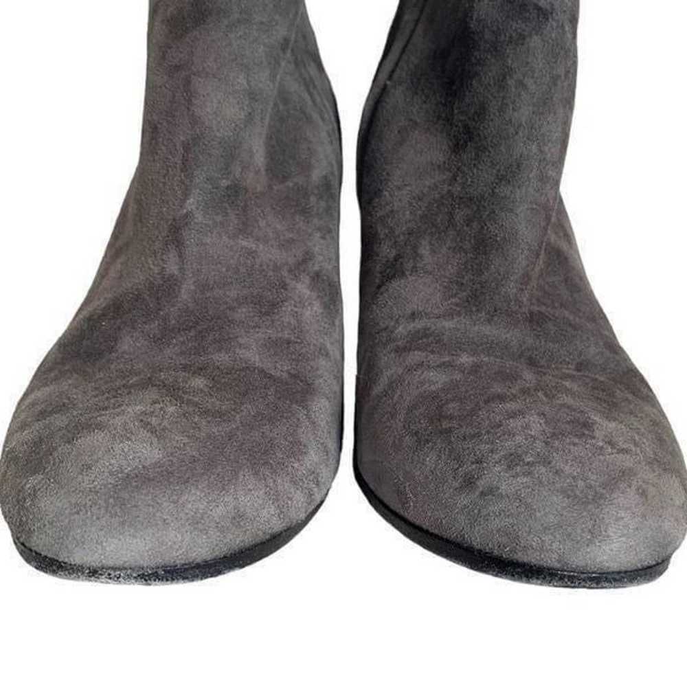 Vince Blakely Bootie Steel Gray Suede Leather Rou… - image 4