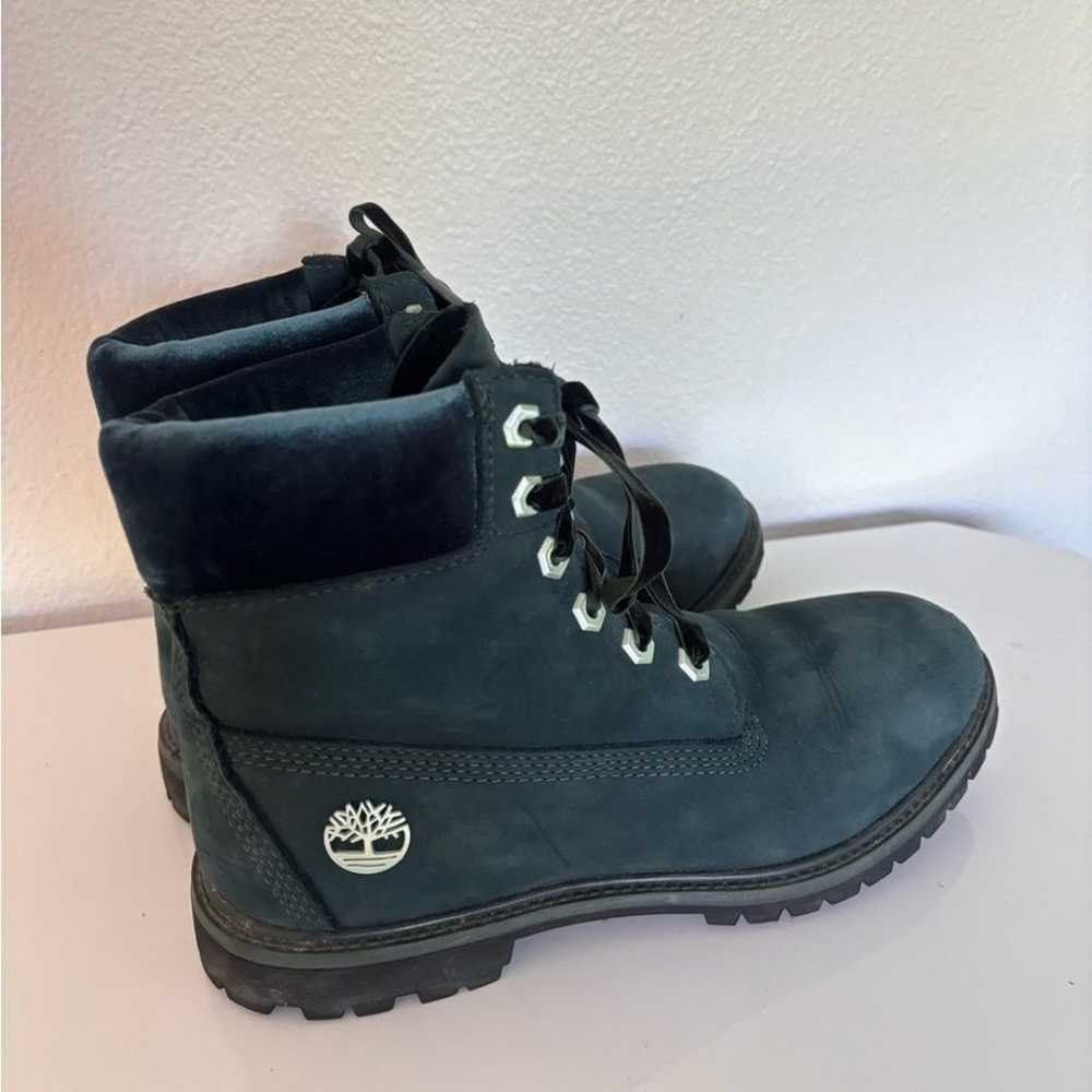 Army Green Velvet 6-Inch Premium Timberlands - image 3