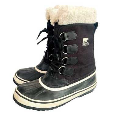 Sorel Caribou Black Snow Boots Size 7