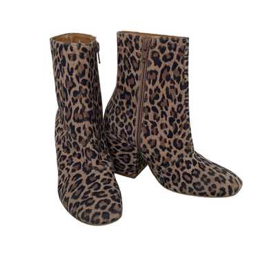 Free People Nicola Leopard Heeled Booties (6) - image 1