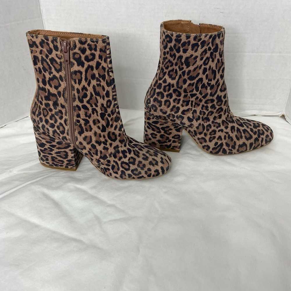 Free People Nicola Leopard Heeled Booties (6) - image 4