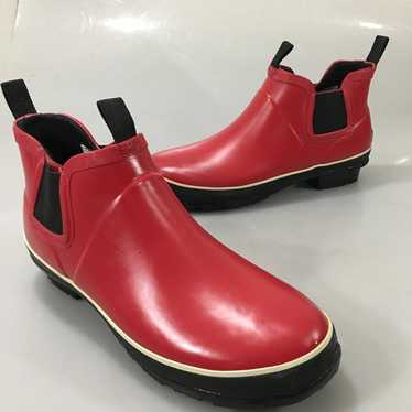 Baffin Pond 9 Red Rubber Chelsea Ankle Rain Boots… - image 1