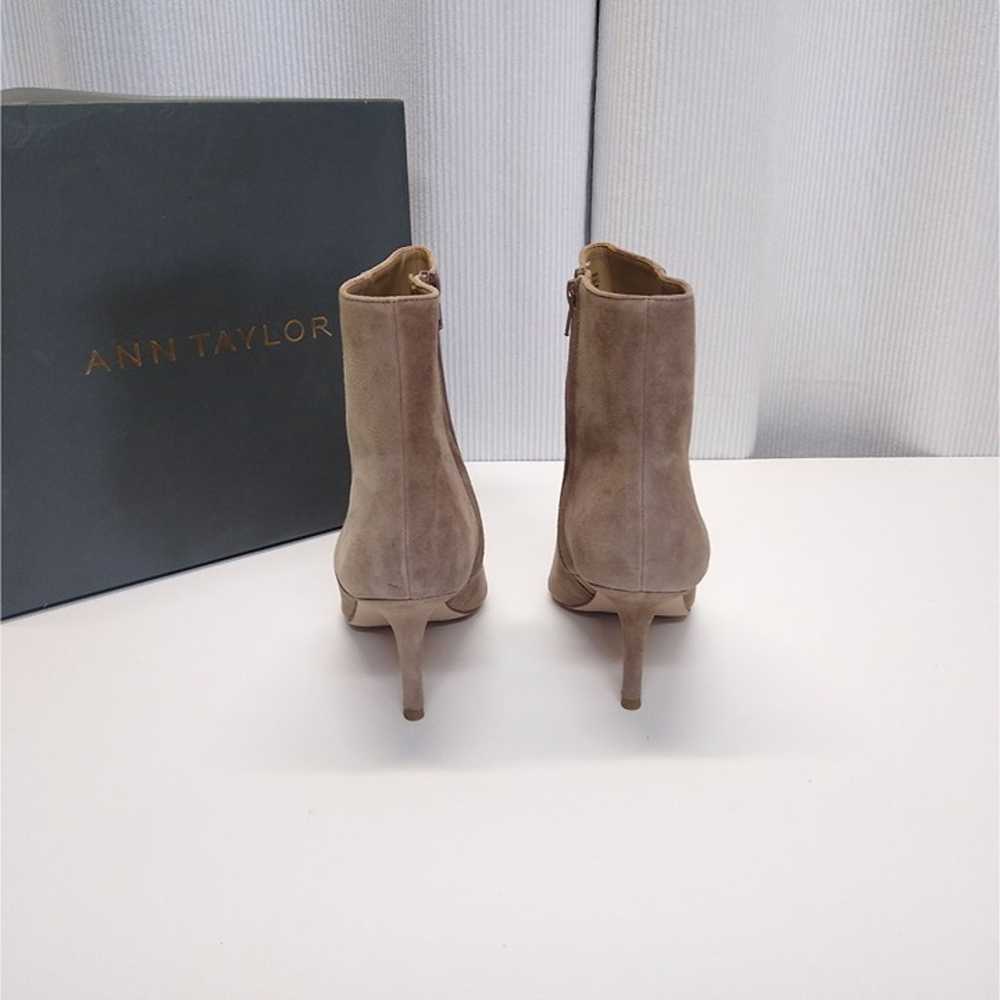 Ann Taylor Straight Stiletto Heel Suede Bootie Si… - image 4