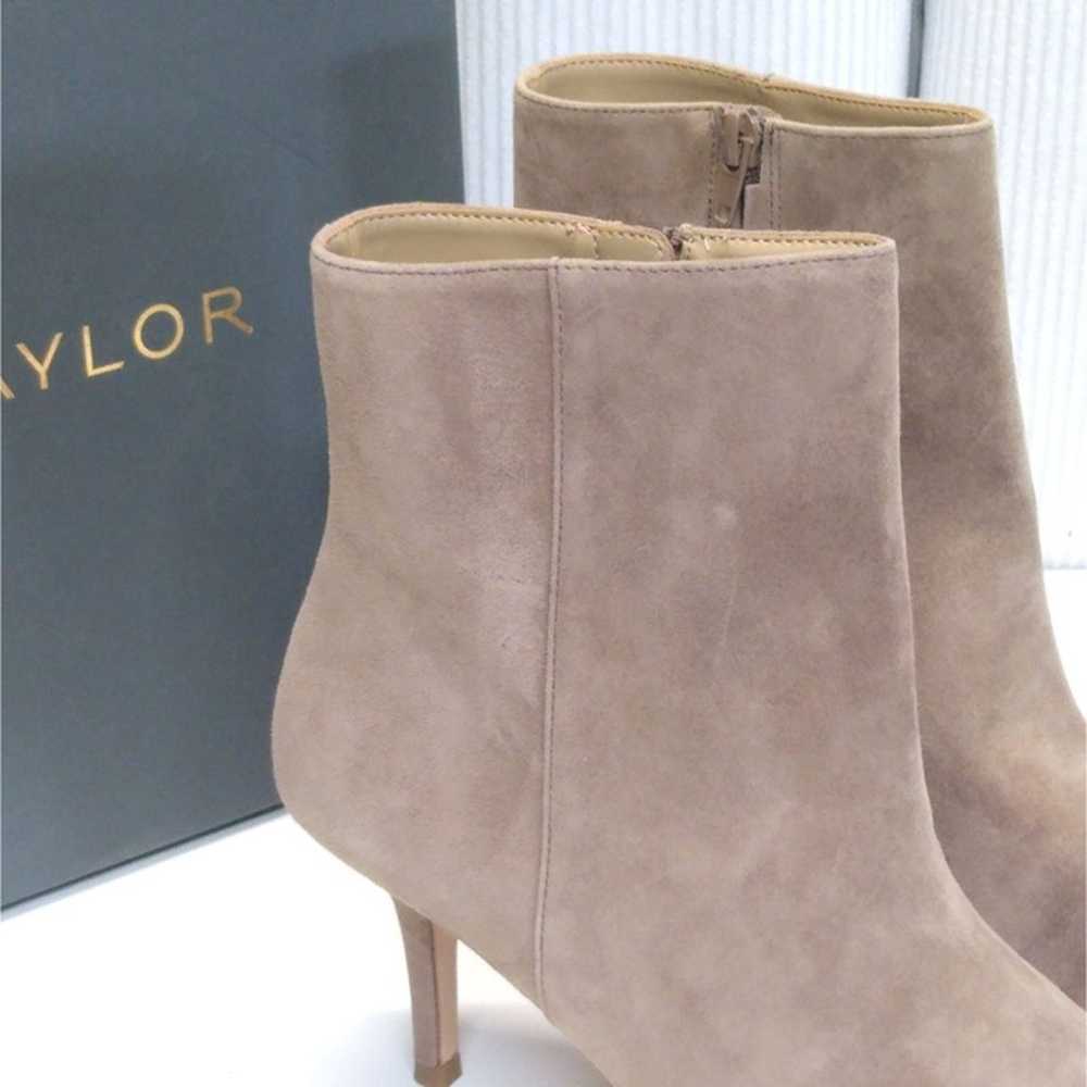 Ann Taylor Straight Stiletto Heel Suede Bootie Si… - image 9