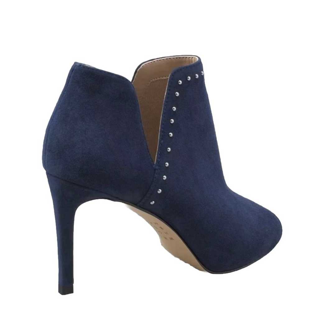 White House Black Market Blue Stud-Trim Suede Boo… - image 2