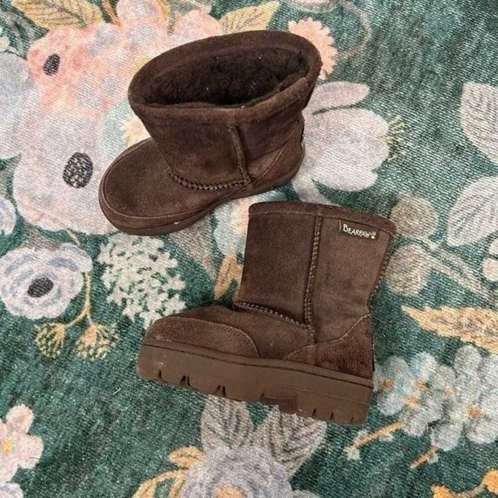 BearPaw Toddler Boots Shearling Fur Lined Brown S… - image 11