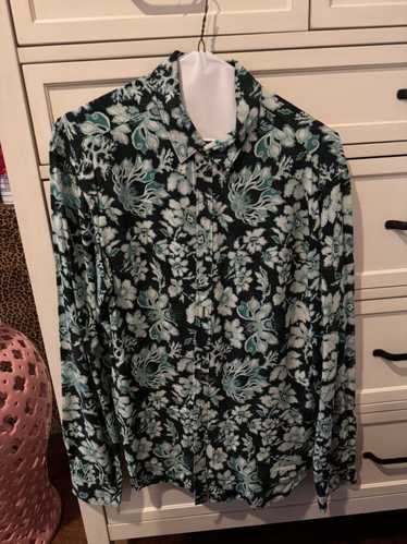 Dsquared2 justcavalli green floral dress shirt (4… - image 1