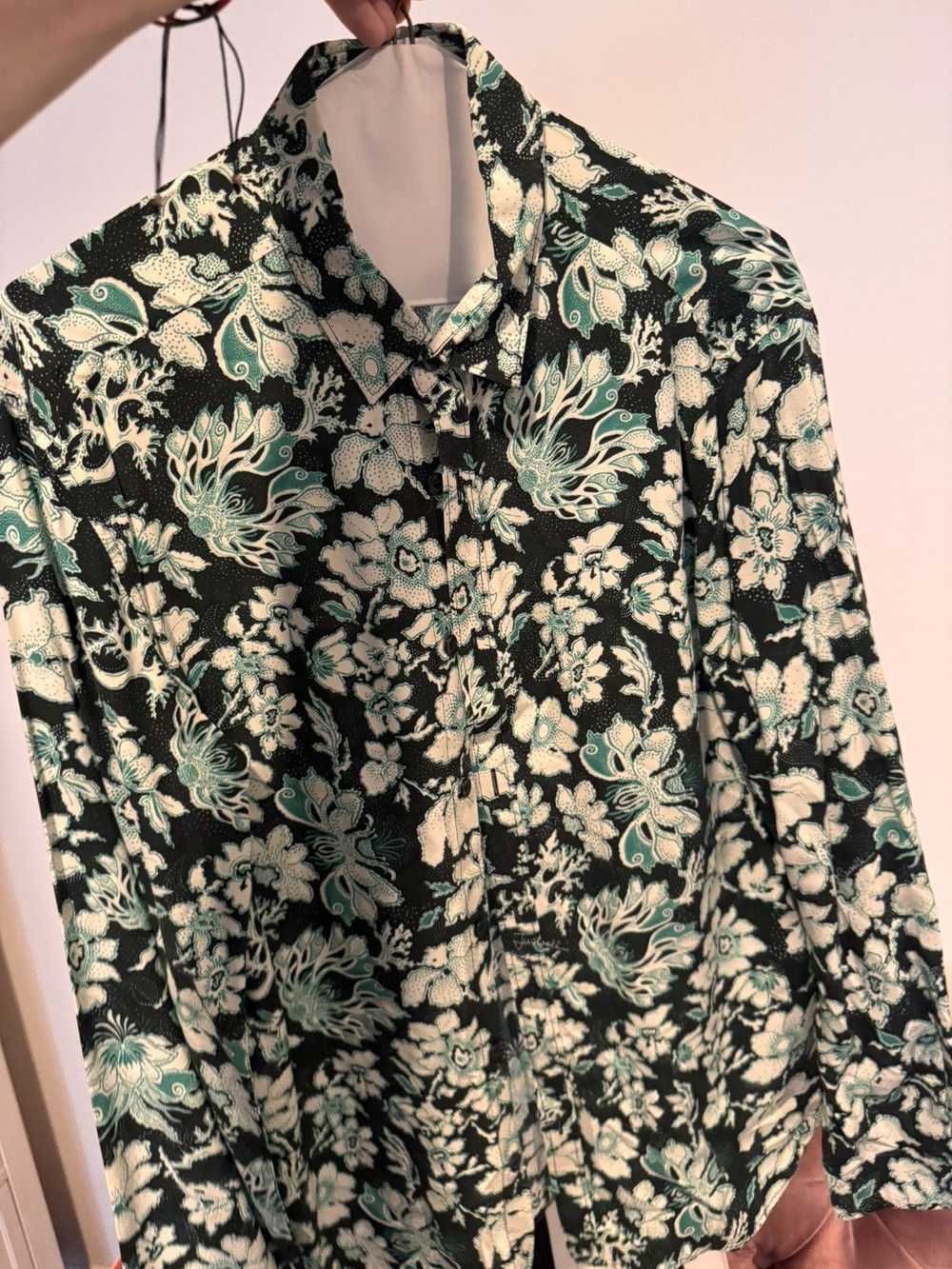 Dsquared2 justcavalli green floral dress shirt (4… - image 2