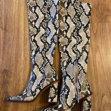 Vince Camuto Dreven Over The Knee Square Toe Snake