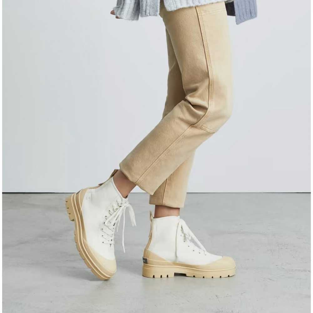 Everlane Womens The Canvas Utility Boot 6 Cream L… - image 1