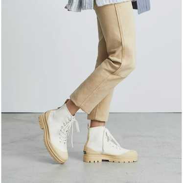 Everlane Womens The Canvas Utility Boot 6 Cream L… - image 1