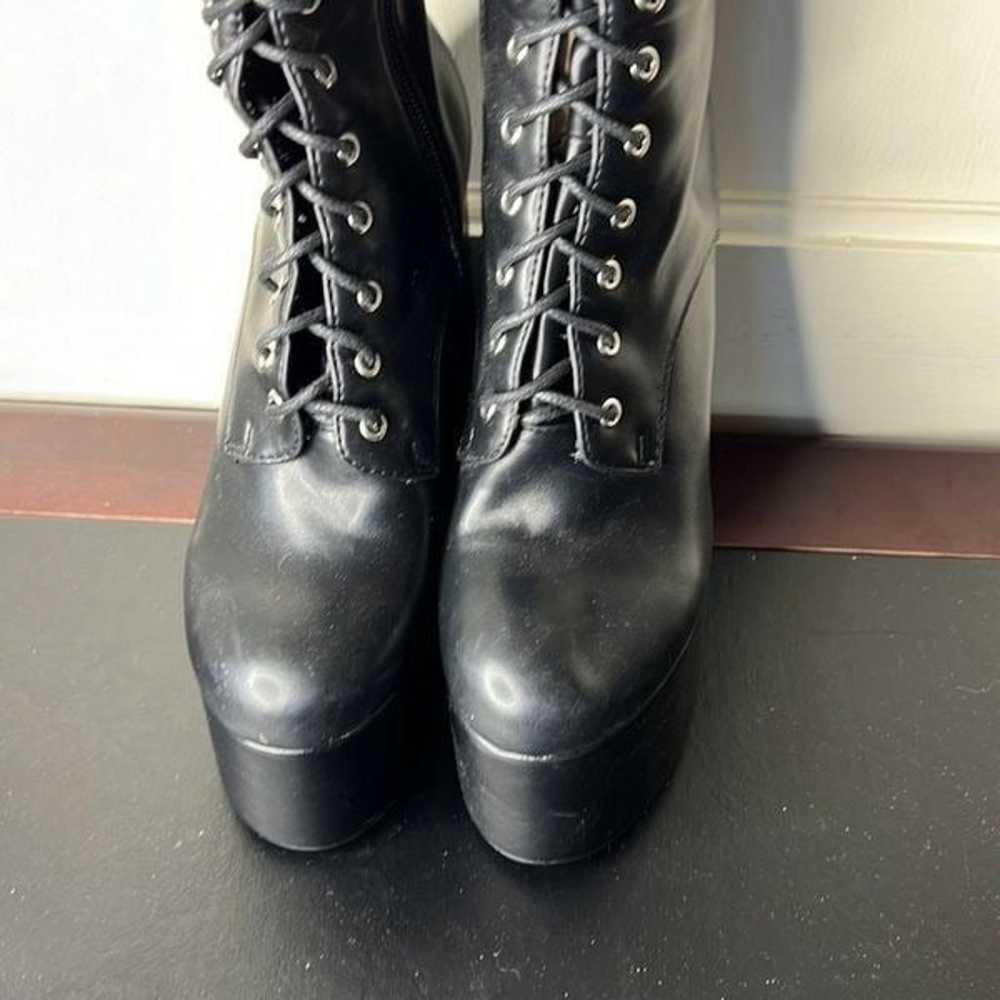 Dolls Kill Lamoda Sneaky Link Platform Boots Blac… - image 3