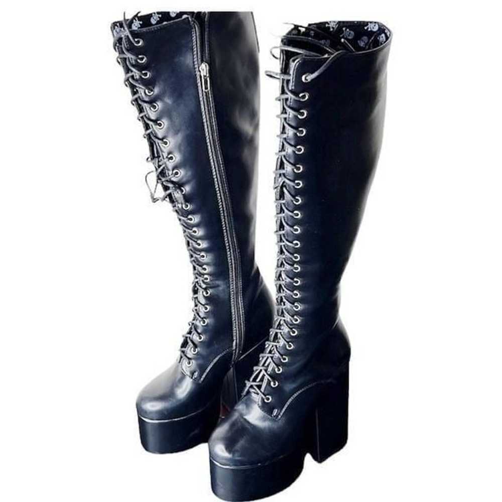 Dolls Kill Lamoda Sneaky Link Platform Boots Blac… - image 8