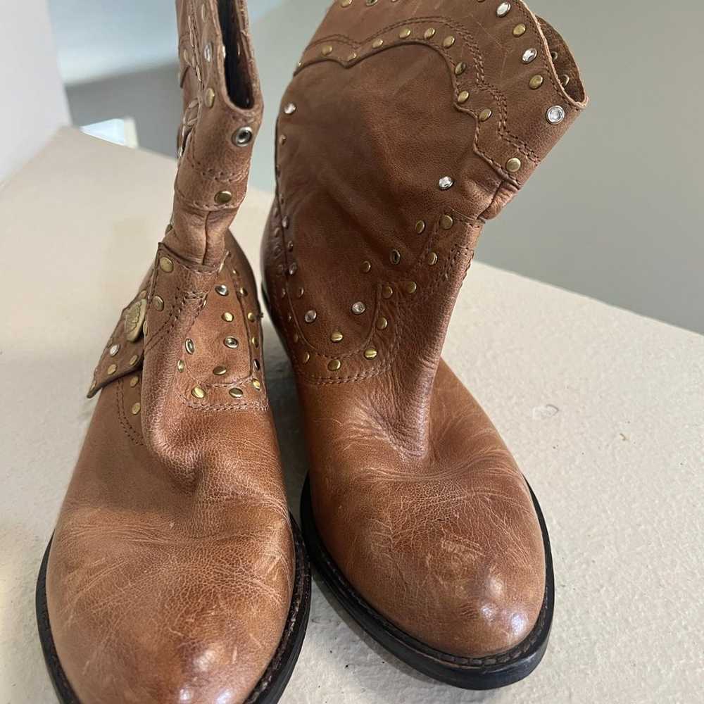 Vince camuto women Cowboy western moto boots. 6.5 - image 4