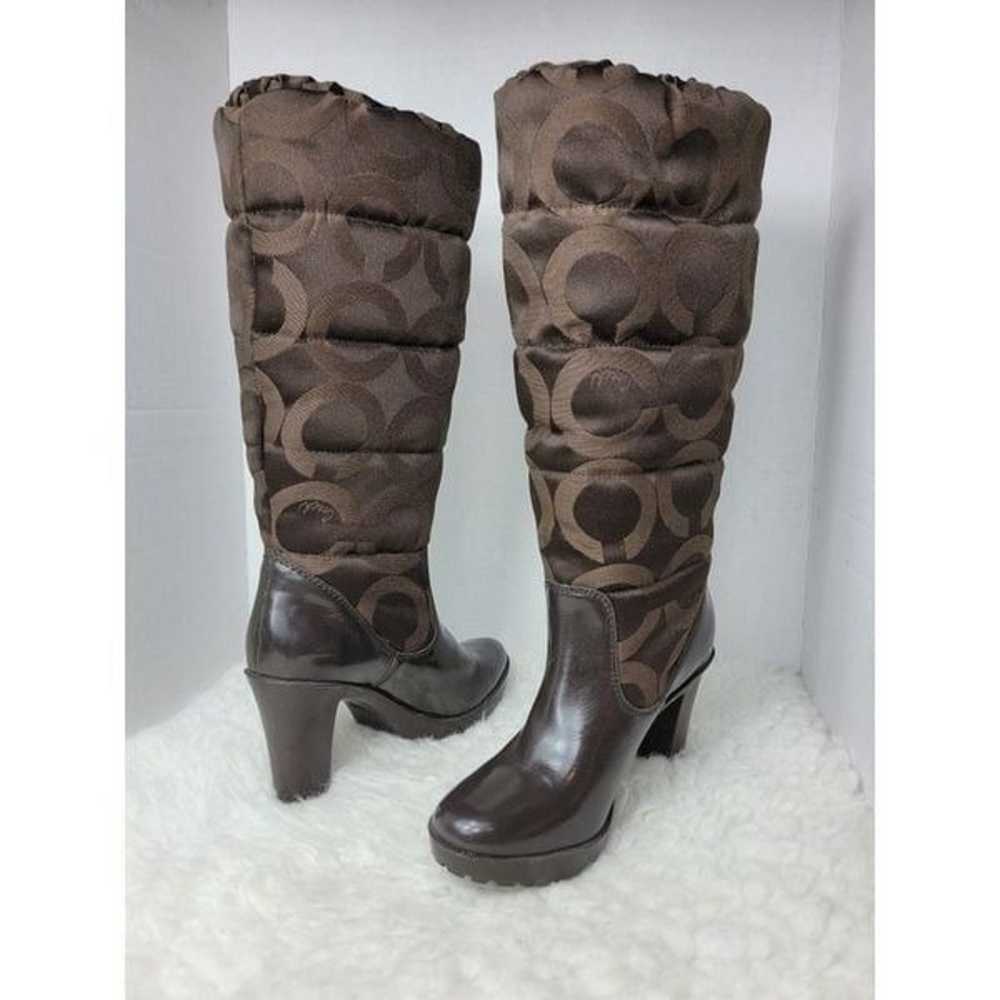 Coach Loryn Heel Womens Boots Size 6.5 Brown Quil… - image 6