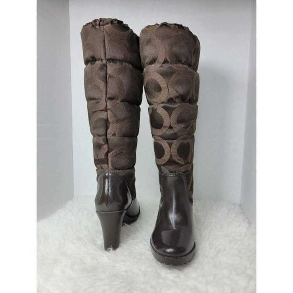 Coach Loryn Heel Womens Boots Size 6.5 Brown Quil… - image 7