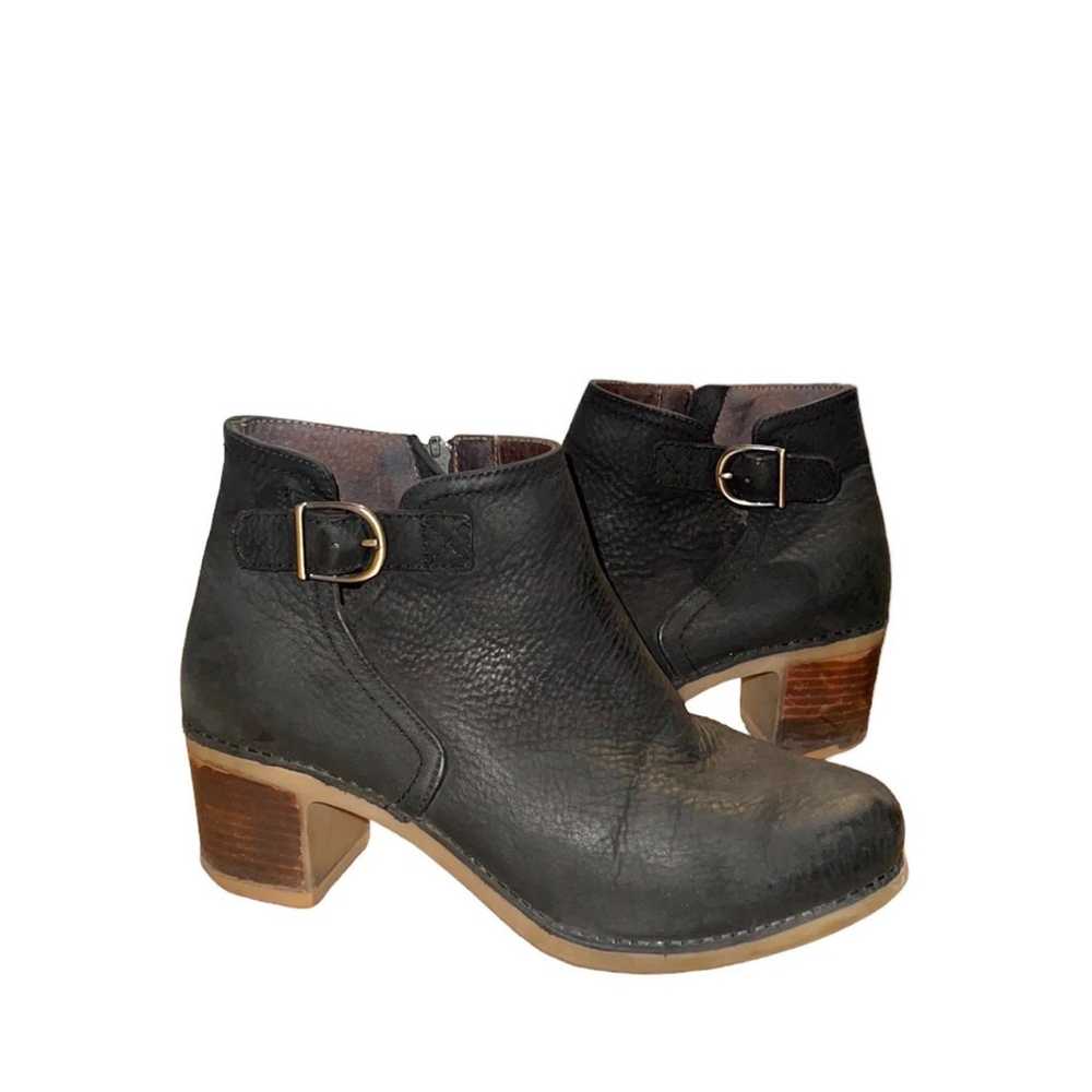 Dansko Henley Black Nubuck Leather Ankle Boots - image 2