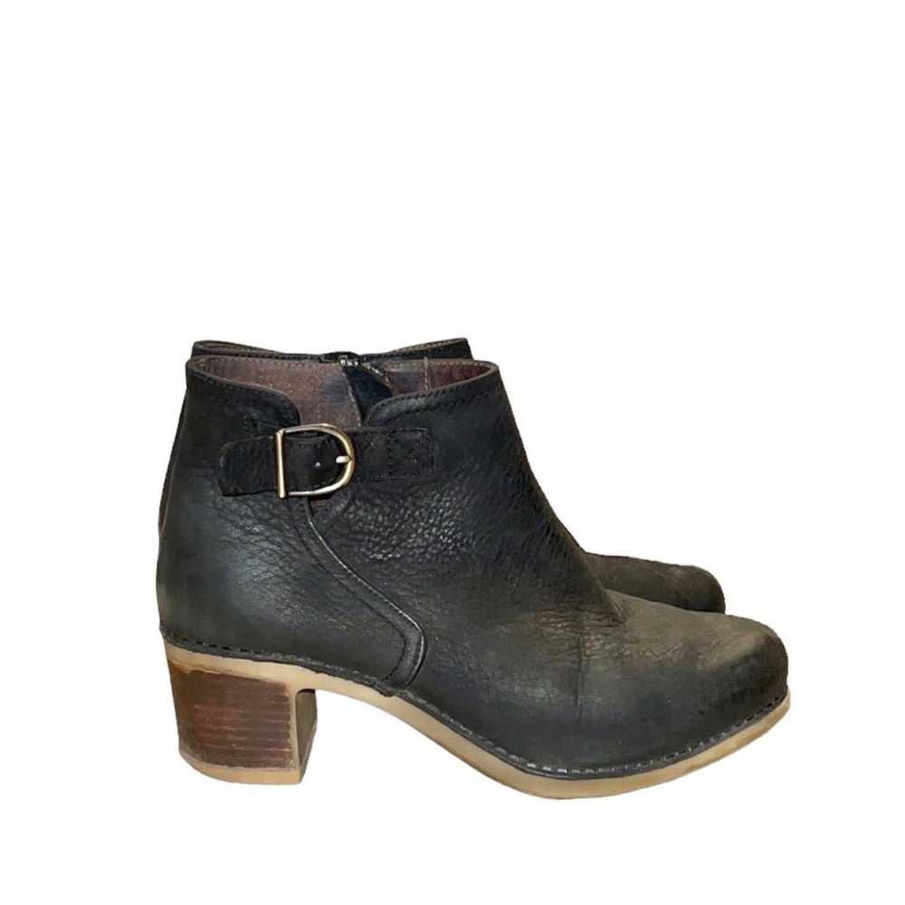 Dansko Henley Black Nubuck Leather Ankle Boots - image 3