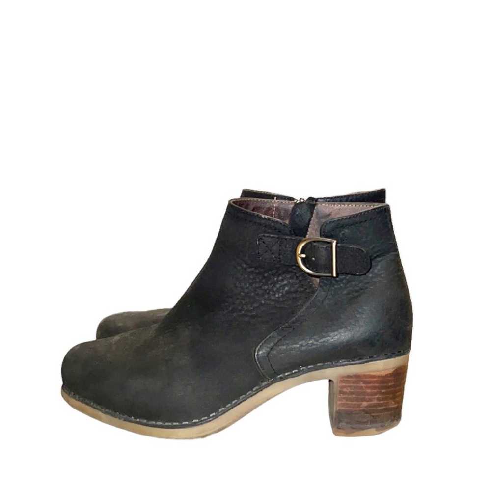 Dansko Henley Black Nubuck Leather Ankle Boots - image 4