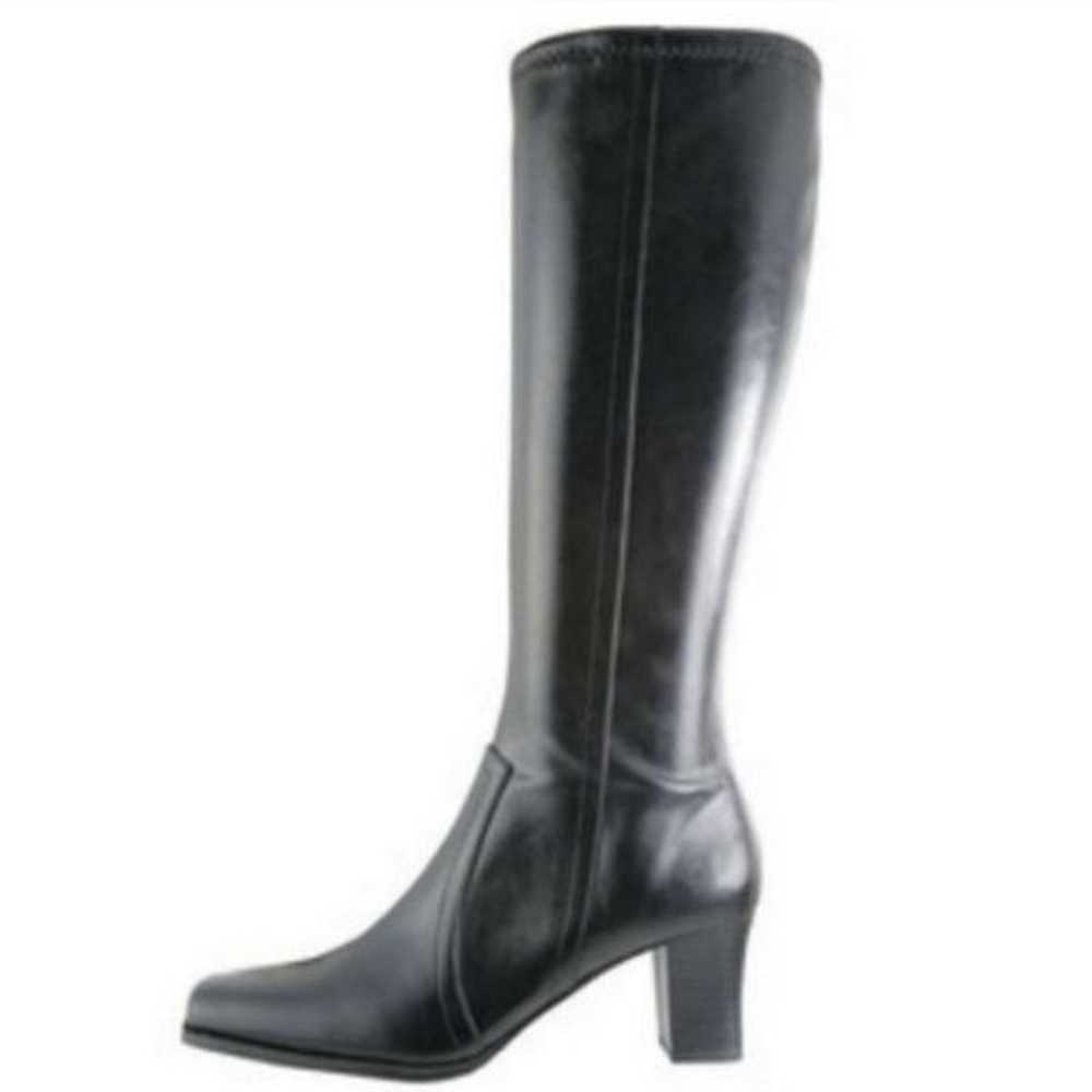 Predictions Black "Nadia" Faux Leather Boots Size… - image 1