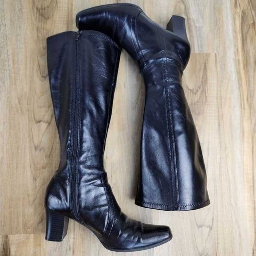 Predictions Black "Nadia" Faux Leather Boots Size… - image 3