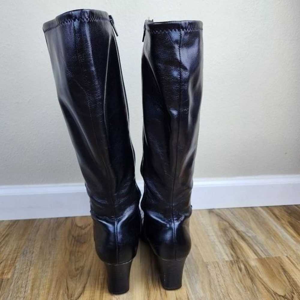 Predictions Black "Nadia" Faux Leather Boots Size… - image 5