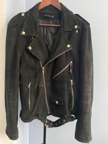 Blk Dnm BLK DNM suede leather biker motorcycle jac