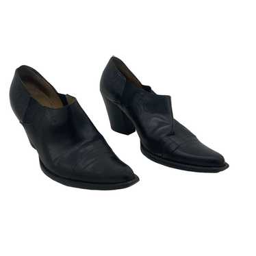 Duccio Del Duca Embroidered Ankle Black Leather Bo