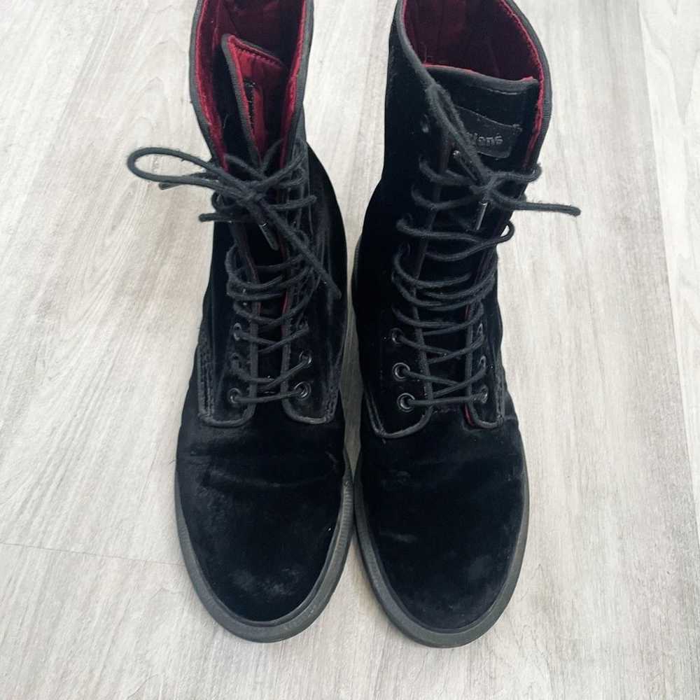 Dr. Martens Black Avery Velvet Boots - image 4